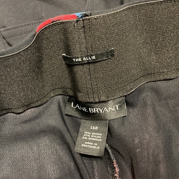 Red floral LB Lane Bryant pants 16R The Allie Fit - Picture 3 of 3